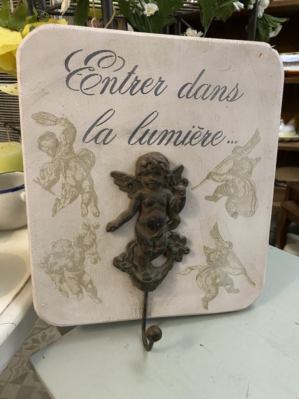 Porte chapeau ange en fonte