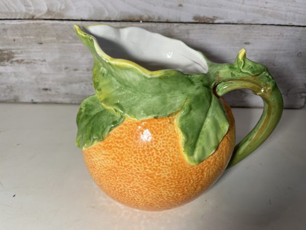 Pichet en barbotine orange – Image 6