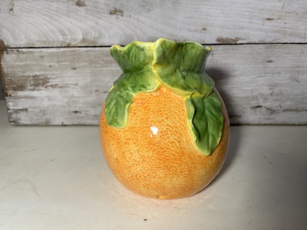 Pichet en barbotine orange – Image 2