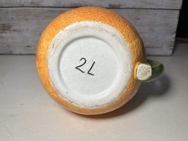 Pichet en barbotine orange – Image 5