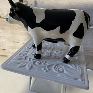Vache tirelire en céramique