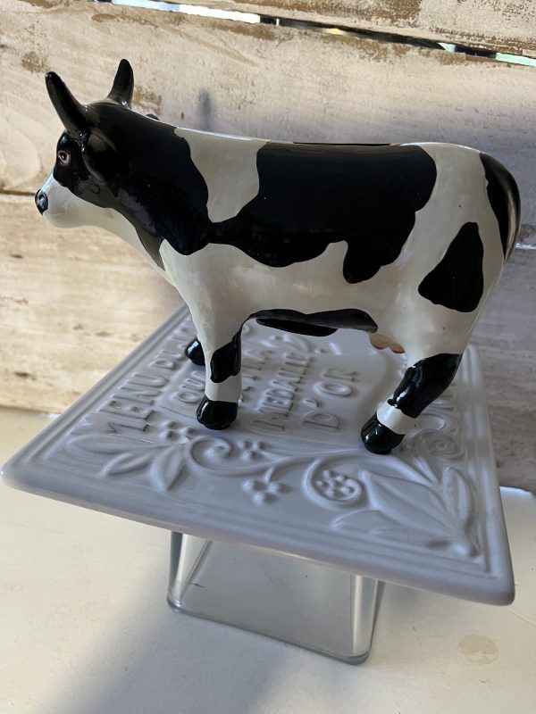 Vache tirelire en céramique